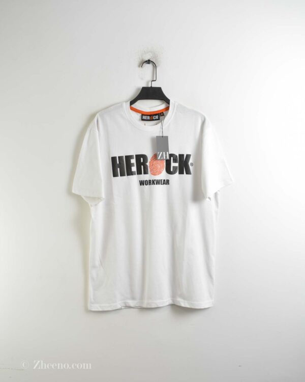 تیشرت نخی مردانه سفید Herock