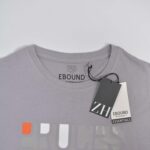 تیشرت نخی مردانه طوسی سربی Ebound