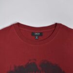 تیشرت نخی مردانه زرشکی Smog