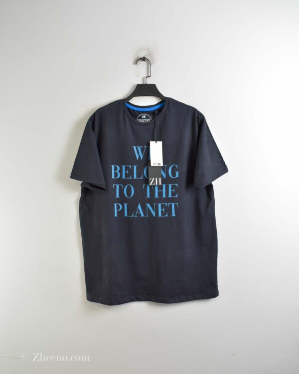 تیشرت نخی مردانه سرمه ای تیره Ebound denim