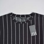 تیشرت نخی مردانه راه راه مشکی Asha traders