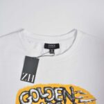 تیشرت نخی مردانه سفید طرح دار Smog