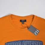 تیشرت نخی مردانه نارنجی طرح دار Smog