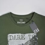 تیشرت نخی مردانه سبز تیره Ebound