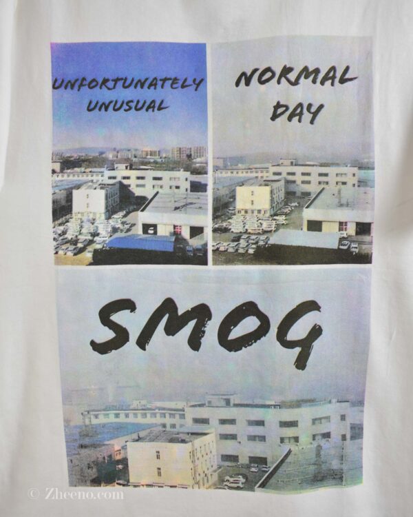 تیشرت نخی مردانه سفید Smog