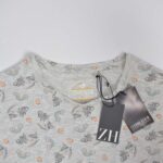 تیشرت نخی مردانه طرح دار طوسی Ebound denim