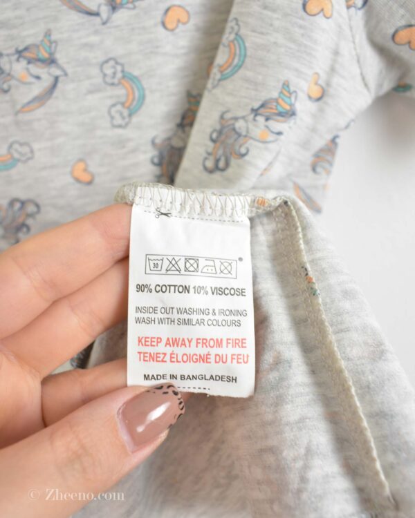 تیشرت نخی مردانه طرح دار طوسی Ebound denim