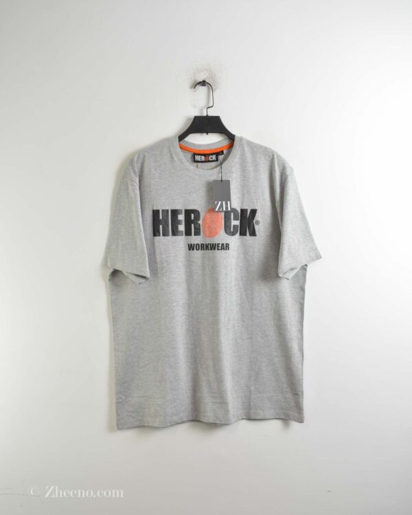 تیشرت نخی مردانه طوسی Herock