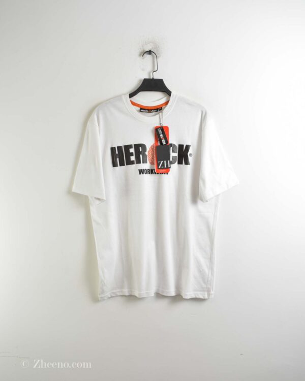 تیشرت نخی مردانه سفید Herock