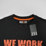 تیشرت نخی مردانه مشکی Herock