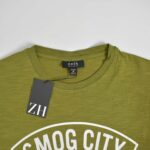 تیشرت نخی مردانه زیتونی Smog