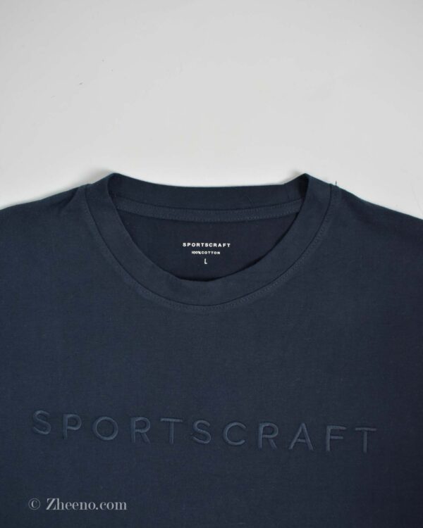 تیشرت نخی مردانه سرمه ای تیره Sportscraft