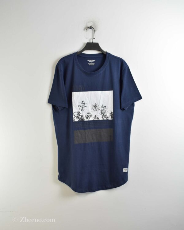 تیشرت نخی مردانه سرمه ای Jack&Jones