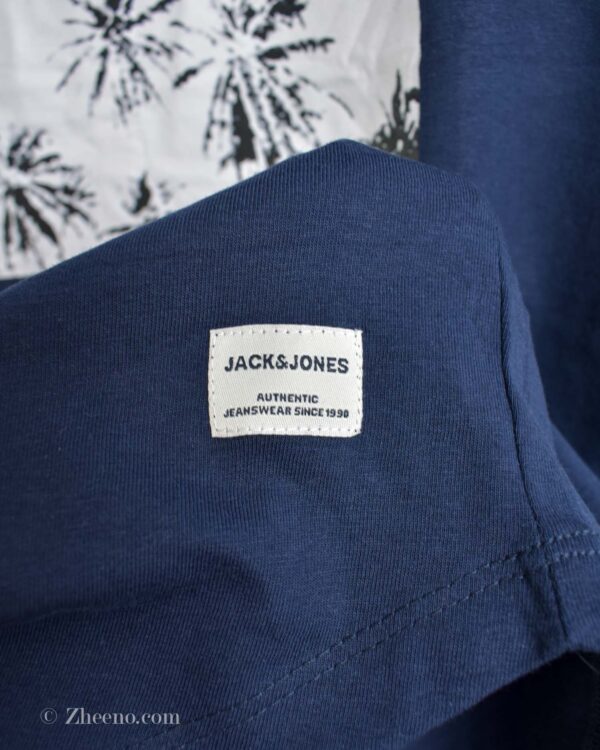 تیشرت نخی مردانه سرمه ای Jack&Jones