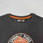 تیشرت نخی مردانه طوسی تیره Herock