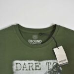 تیشرت نخی زیتونی تیره Ebound