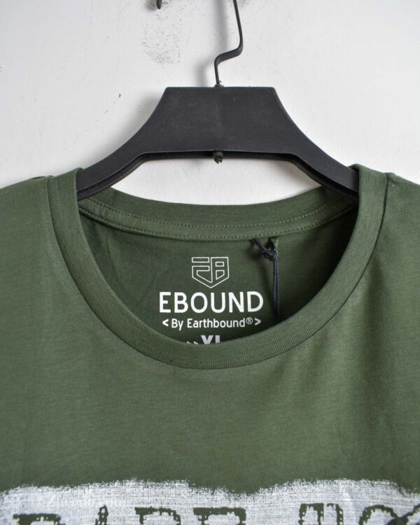 تیشرت نخی زیتونی تیره Ebound