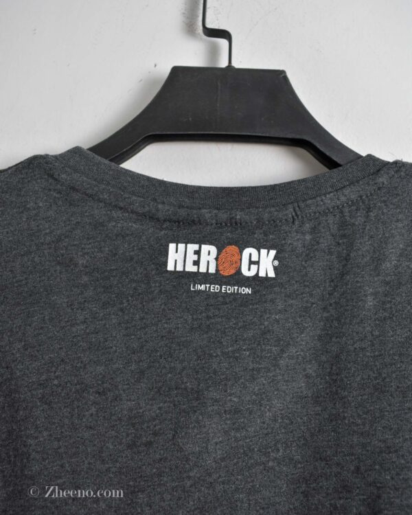 تیشرت نخی مردانه طوسی تیره Herock