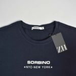 تیشرت نخی مردانه سرمه ای تیره Sorbino