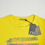 تیشرت نخی زرد طرح دار Timothy brando