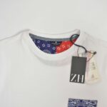 تیشرت نخی مردانه سفید جیب دار