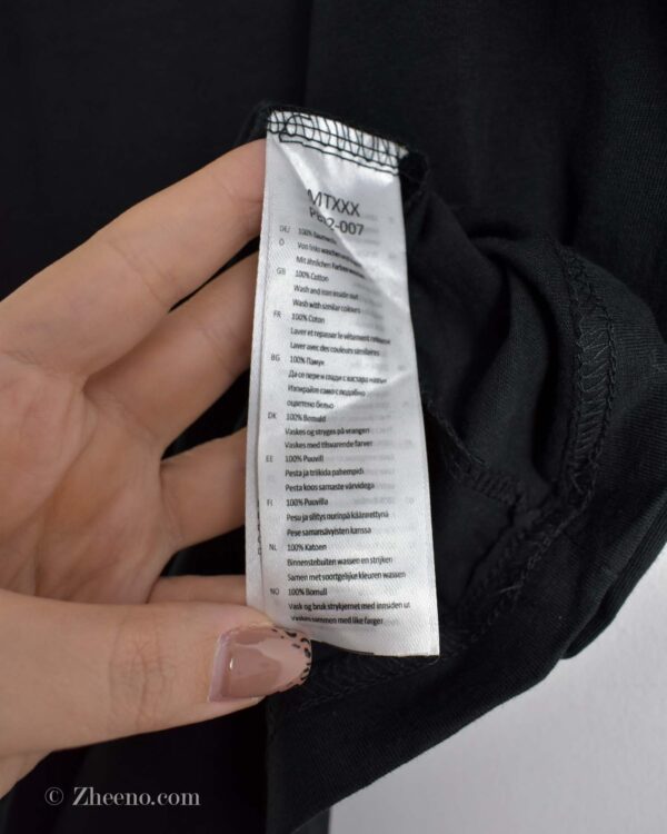 تیشرت نخی مردانه مشکی Misten tee