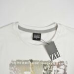 تیشرت نخی مردانه سفید طرح دار Accanto