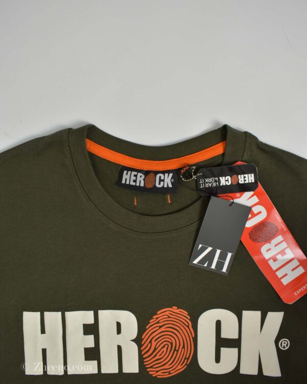 تیشرت نخی مردانه زیتونی Herock