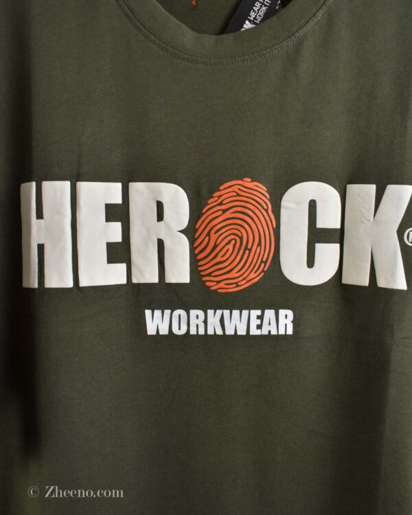 تیشرت نخی مردانه زیتونی Herock