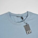 تیشرت نخی مردانه آبی طرحدار