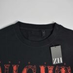 تیشرت نخی مردانه مشکی طرحدار