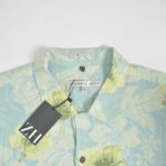 پیراهن هاوایی مردانه آبی طرح دار Geoffrey beene