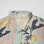 پیراهن هاوایی مردانه چند رنگ طرح برگ Bershka