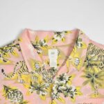 پیراهن هاوایی مردانه صورتی طرح ببر H&M