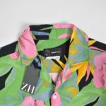 پیراهن هاوایی مردانه مشکی طرح گل Original