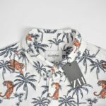 پیراهن هاوایی مردانه سفید طرح ببر Goodiellow