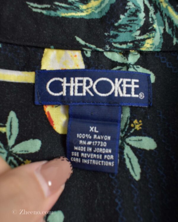 پیراهن هاوایی مردانه طرح آناناس مشکی Cherokee