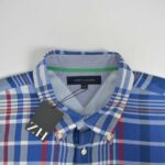 پیراهن نخی مردانه شطرنجی آبی Tommy Hilfiger