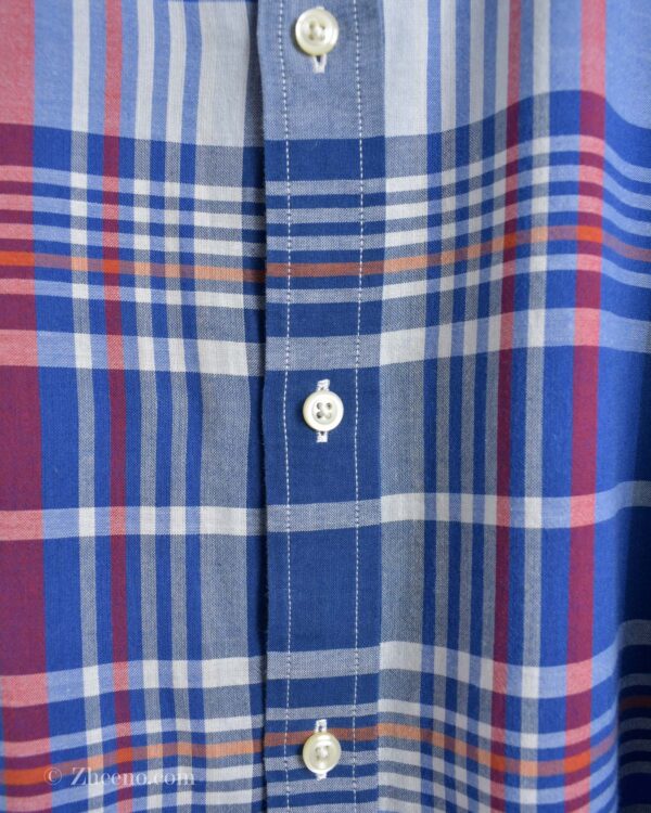 پیراهن نخی مردانه شطرنجی آبی Tommy Hilfiger