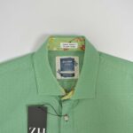 پیراهن نخی مردانه ساده سبز کاهویی Olymp