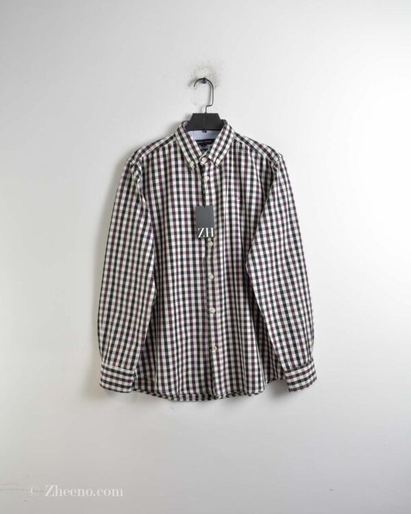 پیراهن نخی مردانه شطرنجی چند رنگ Tommy Hilfiger