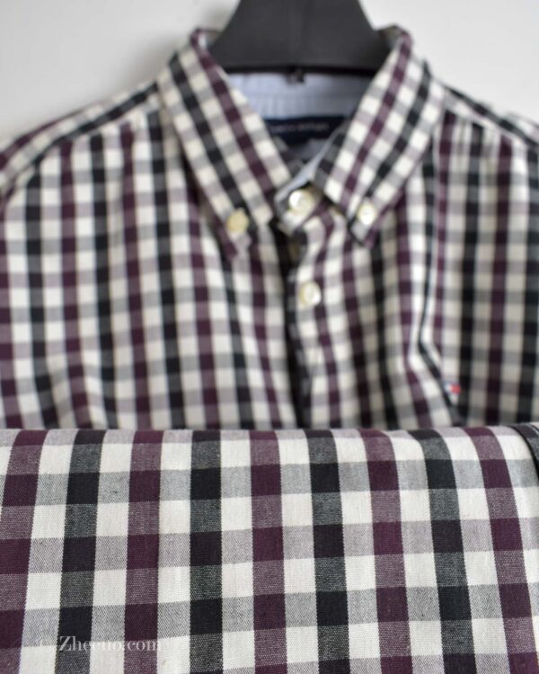 پیراهن نخی مردانه شطرنجی چند رنگ Tommy Hilfiger