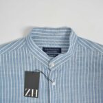 پیراهن نخی مردانه راه راه آبی Steffenklein