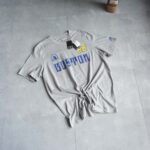 تیشرت نخی زنانه طوسی روشن Adidas