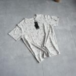 تیشرت نخی مردانه طرح دار طوسی Ebound denim