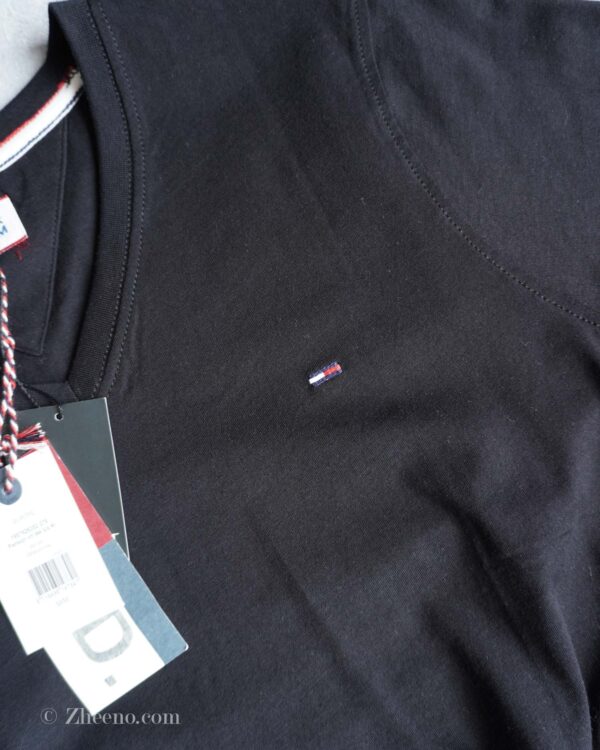 تیشرت یقه هفت مشکی مردانه Hilfigerdenim - Image 3