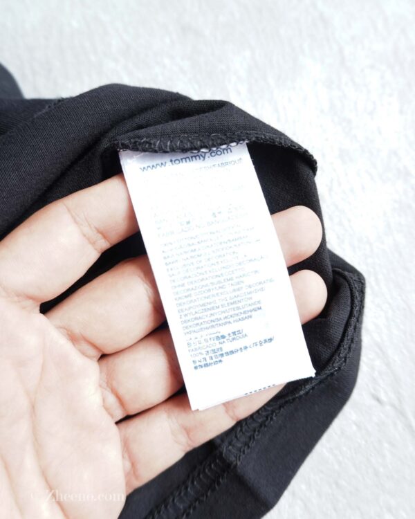 تیشرت یقه هفت مشکی مردانه Hilfigerdenim - Image 4