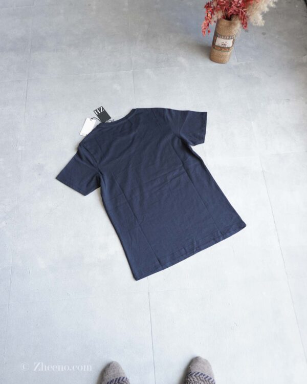 تیشرت نخی مردانه سرمه ای تیره Ebound denim - Image 5