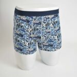 شورت آبی طرح دار LC waikiki