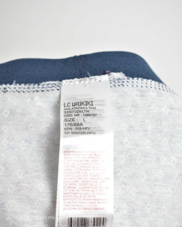 شورت سرمه ای طرح ریز LC waikiki